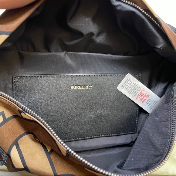 Authentic Burberry Monogram Print Sonny Belt Bag in Brown Nylon - Picture 10 of 10